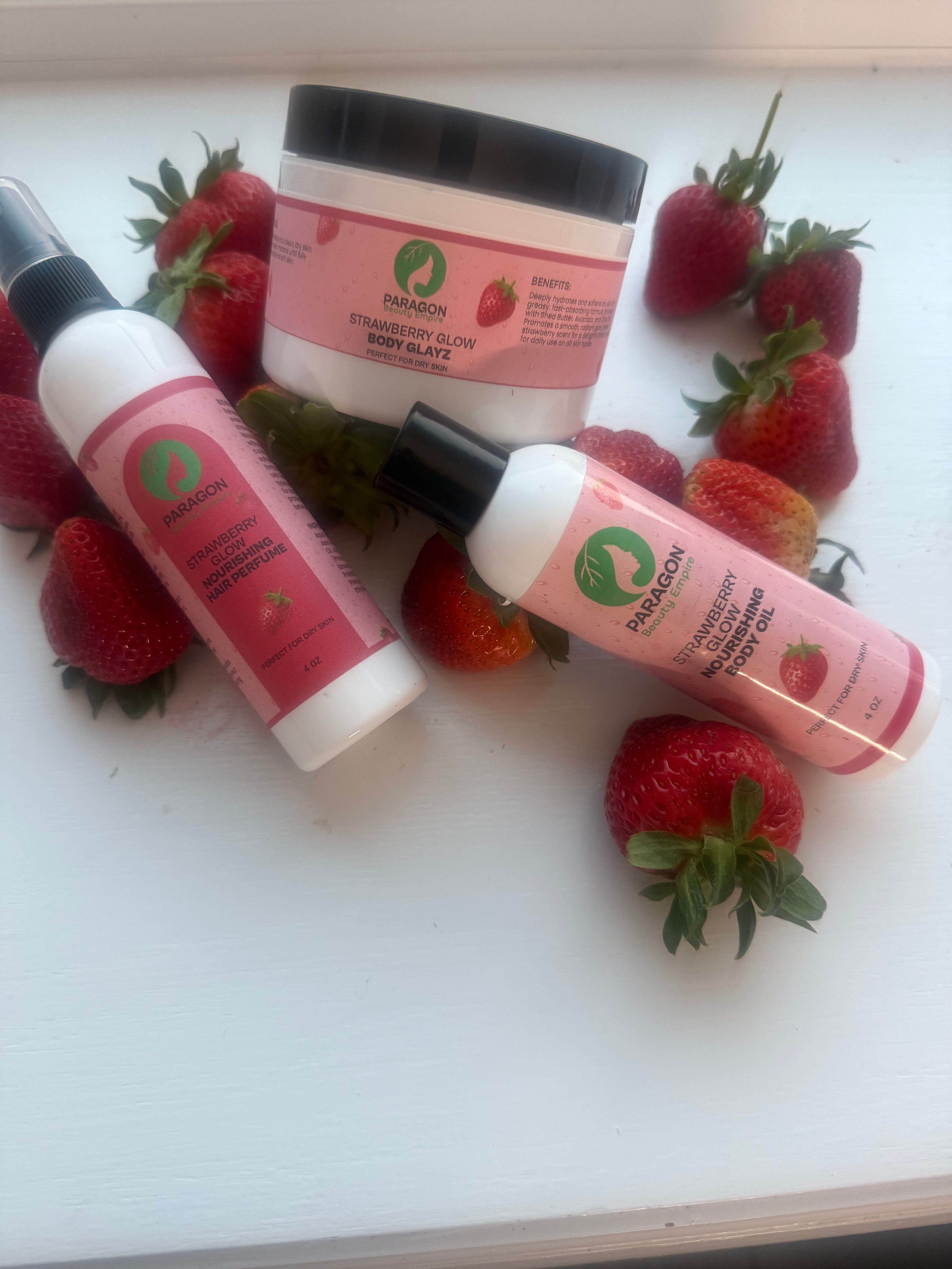 Strawberry Glow Body Glāyz Body Butter Shimmer & Hydrate for Radiant Skin
