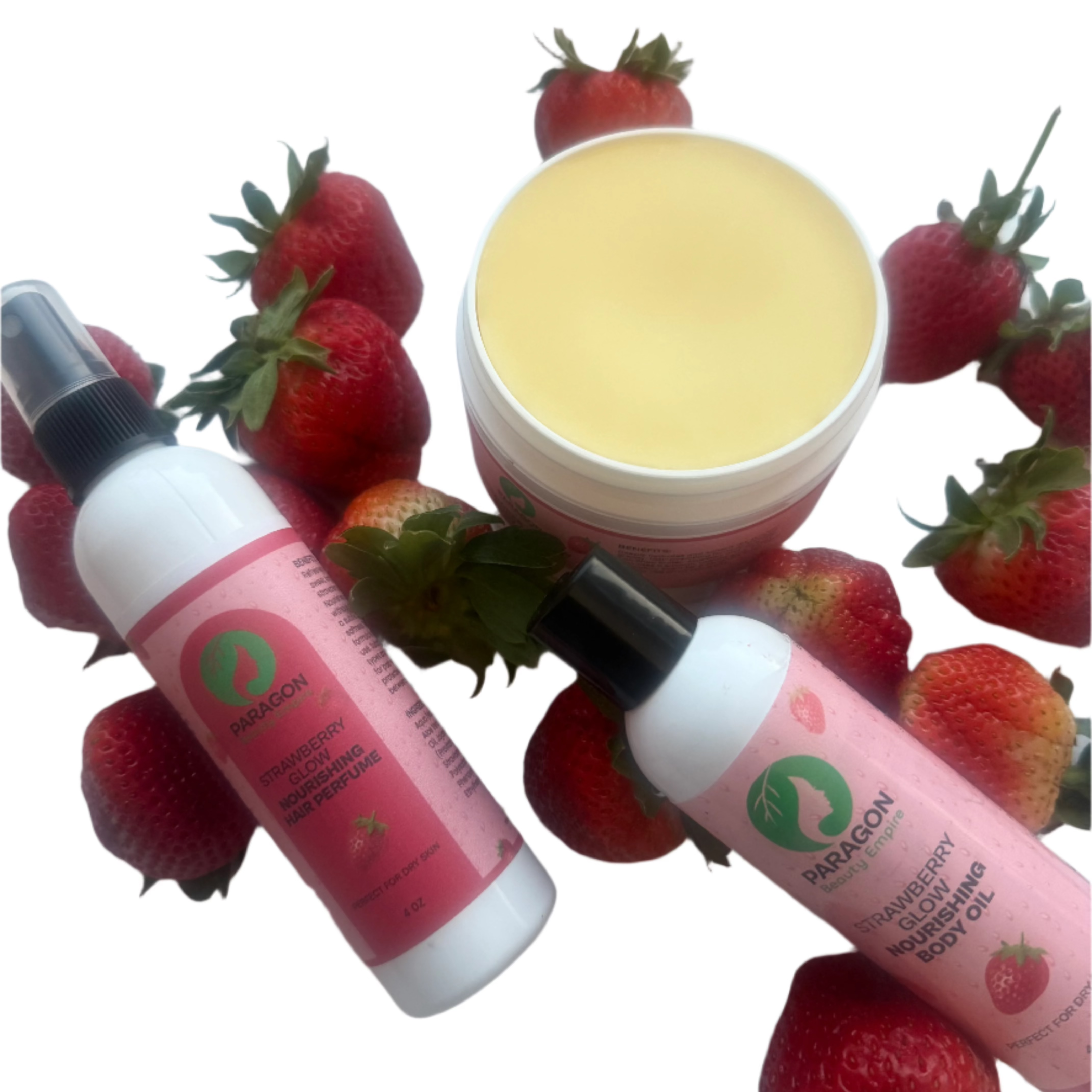 Strawberry Glow Body Glāyz Body Butter Shimmer & Hydrate for Radiant Skin