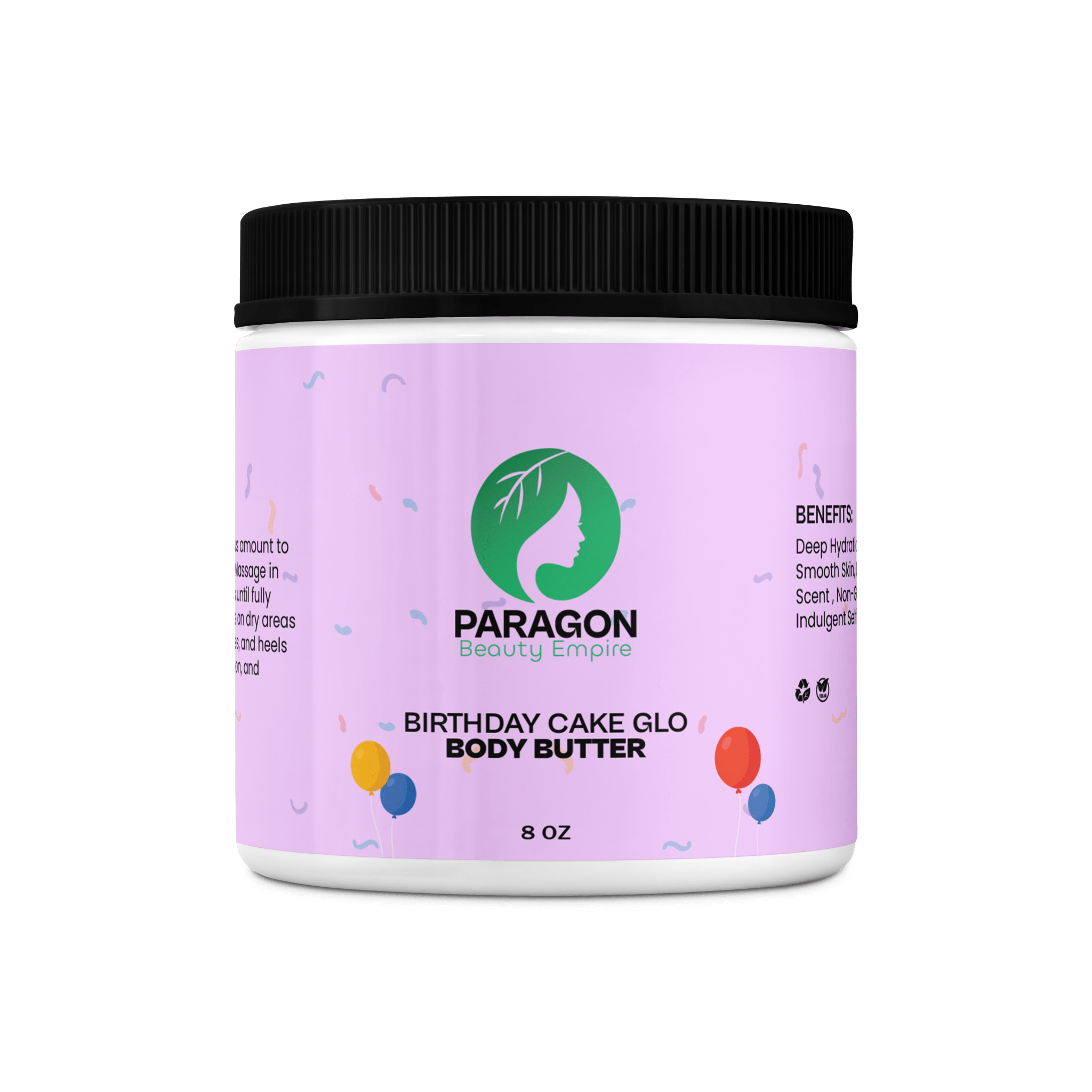 Birthday Cake Glo Body Butter – Whipped Moisturizer for Soft, Glowing Skin | Sweet Vanilla Scented - Paragon Beauty Empire