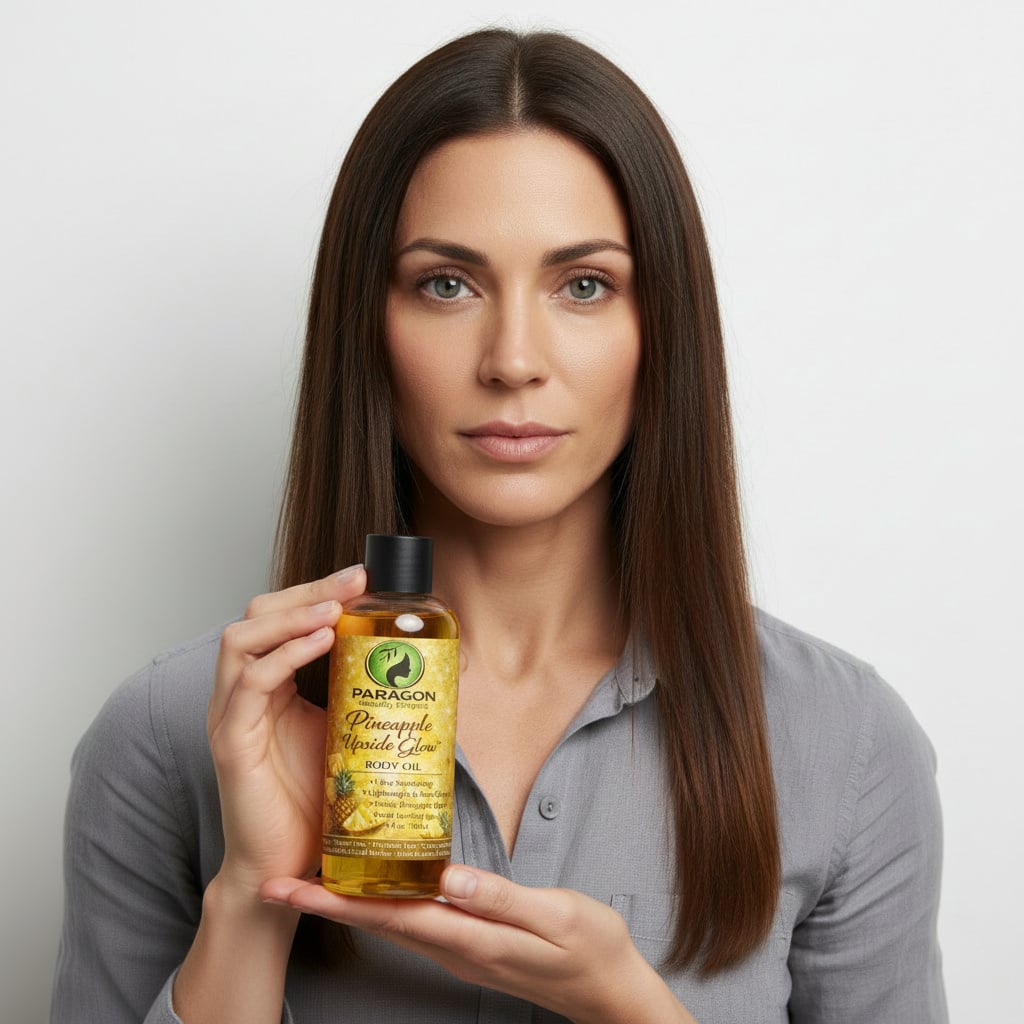 Golden Pineapple Glow™ Body Oil – Lightweight Nourishing Oil with Radiant Finish - Paragon Beauty Empire
