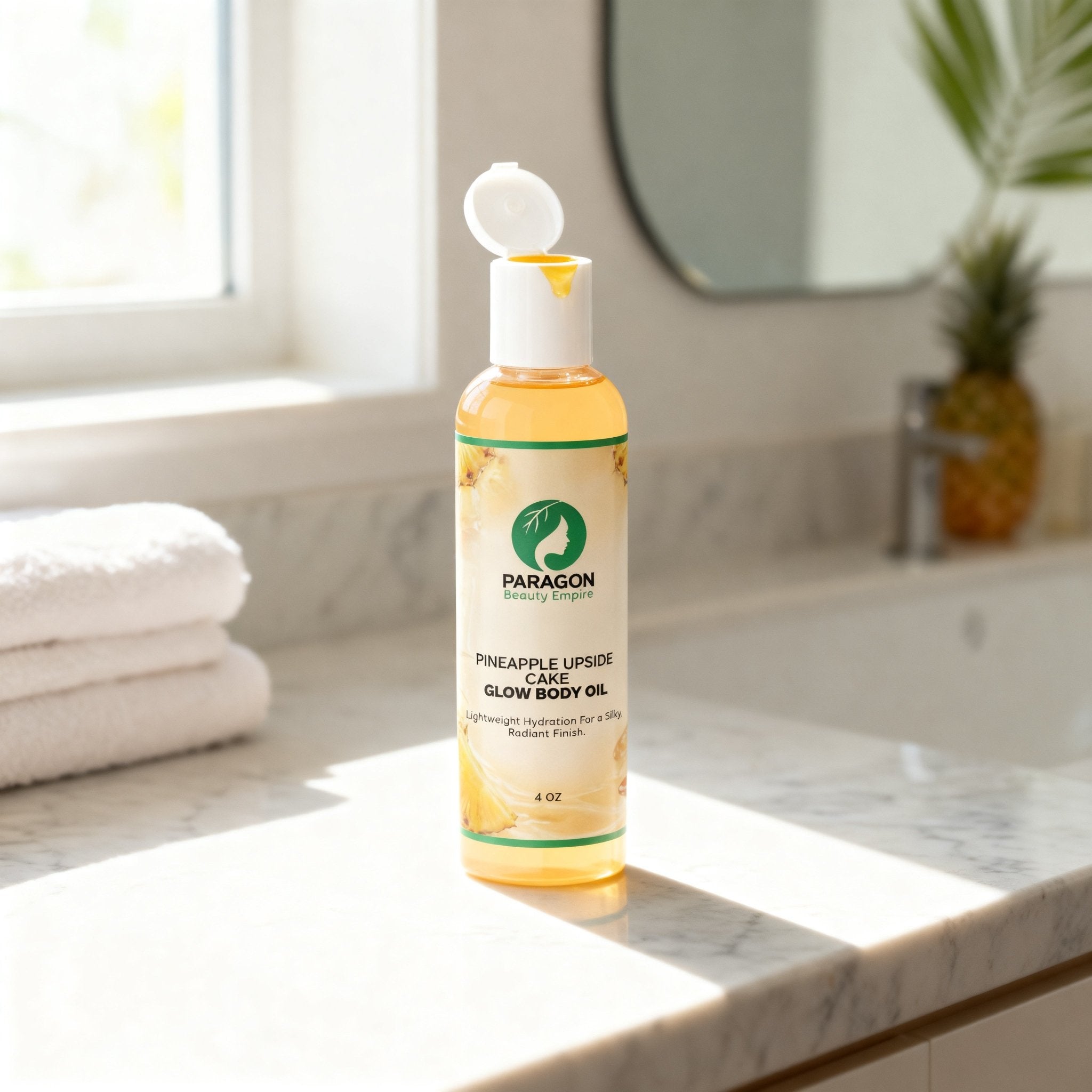 Golden Pineapple Glow™ Body Oil – Lightweight Nourishing Oil with Radiant Finish - Paragon Beauty Empire