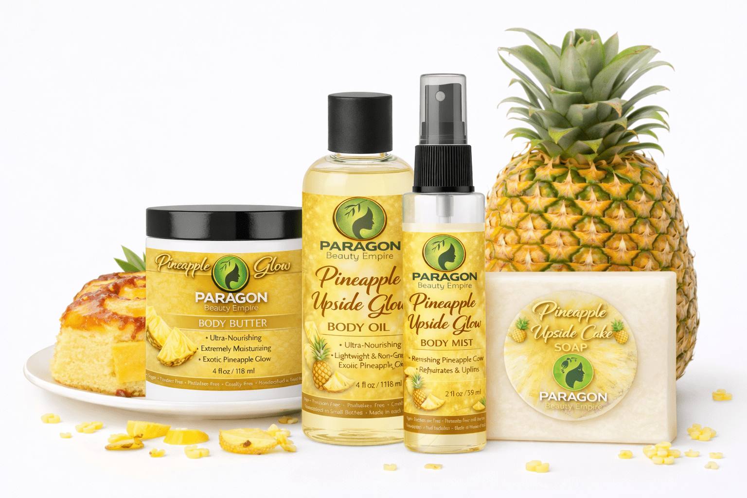 Pineapple Upside Glow™ Set – Tropical Glow & Hydration Ritual - Paragon Beauty Empire
