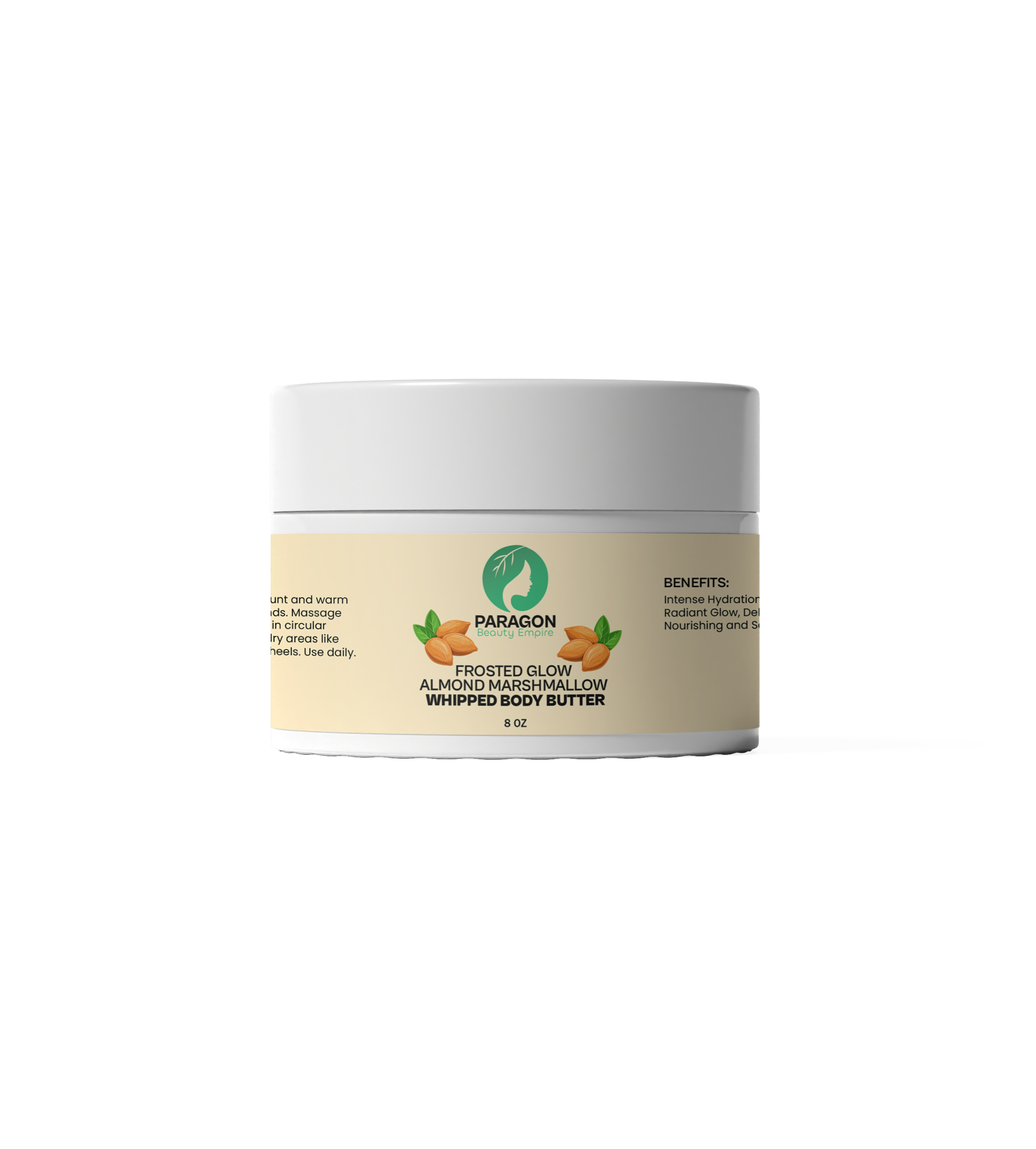 Frosted Glow Almond Marshmallow Whipped Body Butter – Ultra Moisturizing, Sweet Scented | Vegan & Cruelty-Free