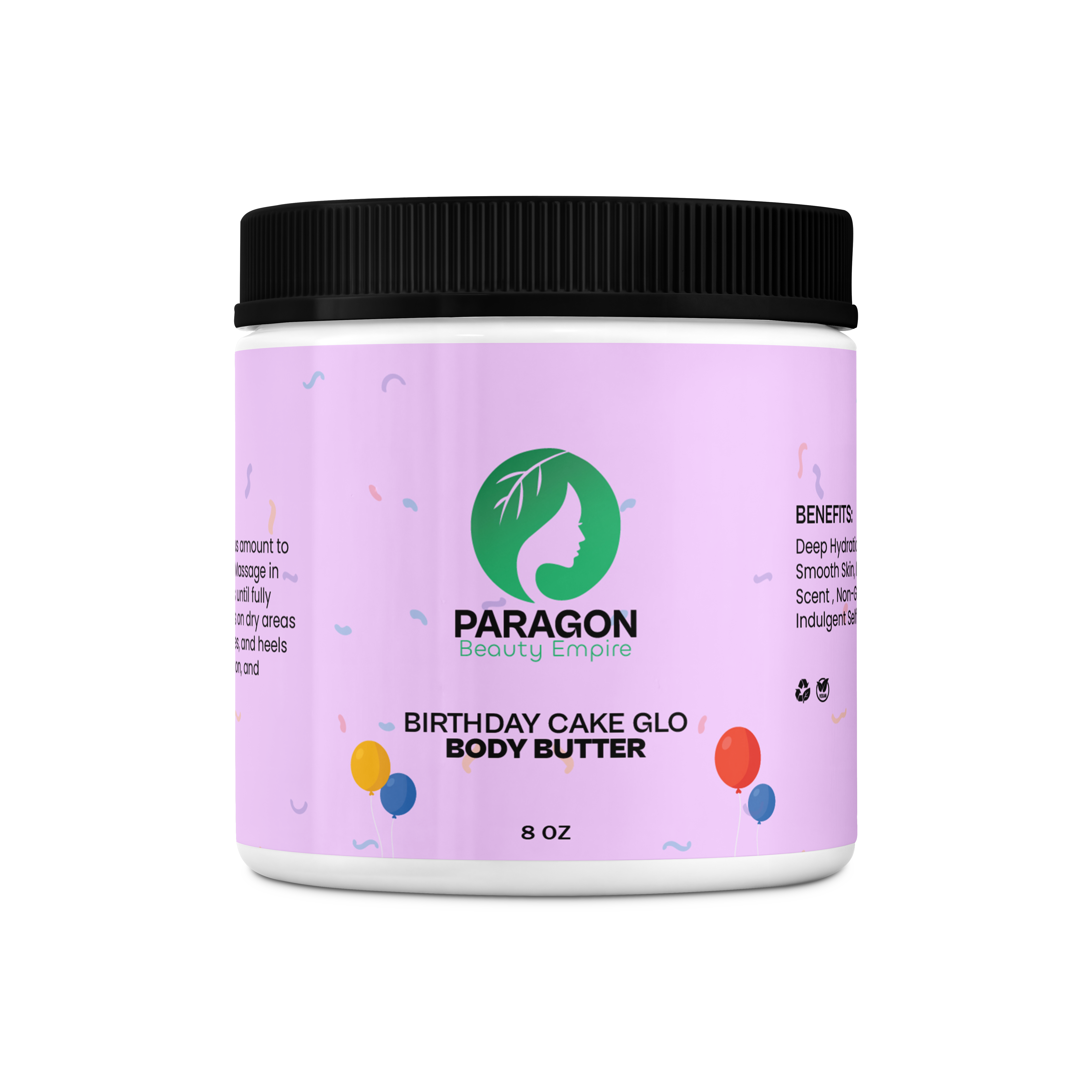 Birthday Cake Glo Body Butter – Whipped Moisturizer for Soft, Glowing Skin | Sweet Vanilla Scented