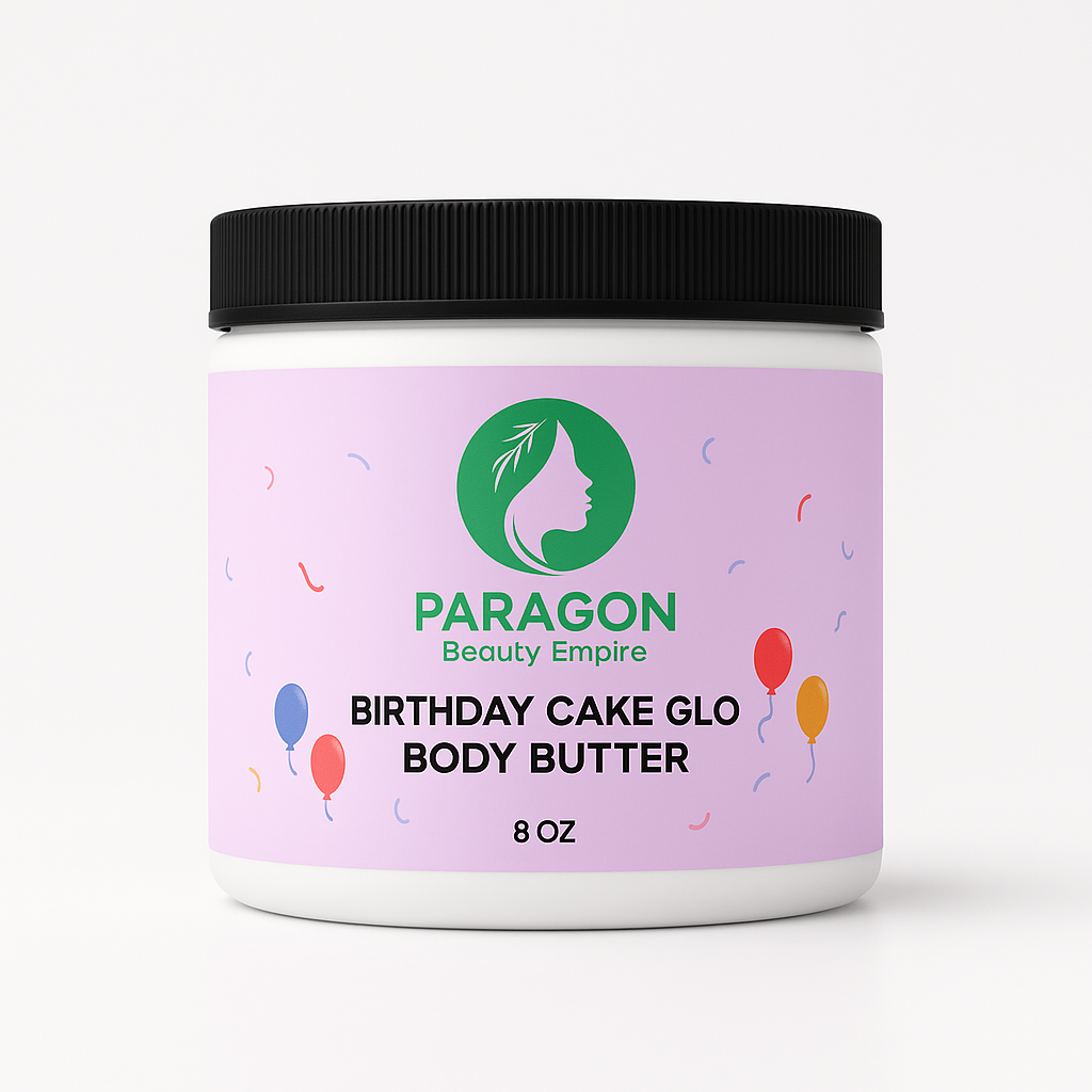 Birthday Cake Glo Body Butter – Whipped Moisturizer for Soft, Glowing Skin | Sweet Vanilla Scented