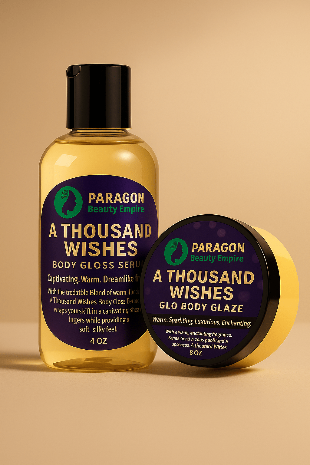 A THOUSAND WISHES BODY GLAZE + BODY GLOSS SERUM BUNDLE - Paragon Beauty Empire