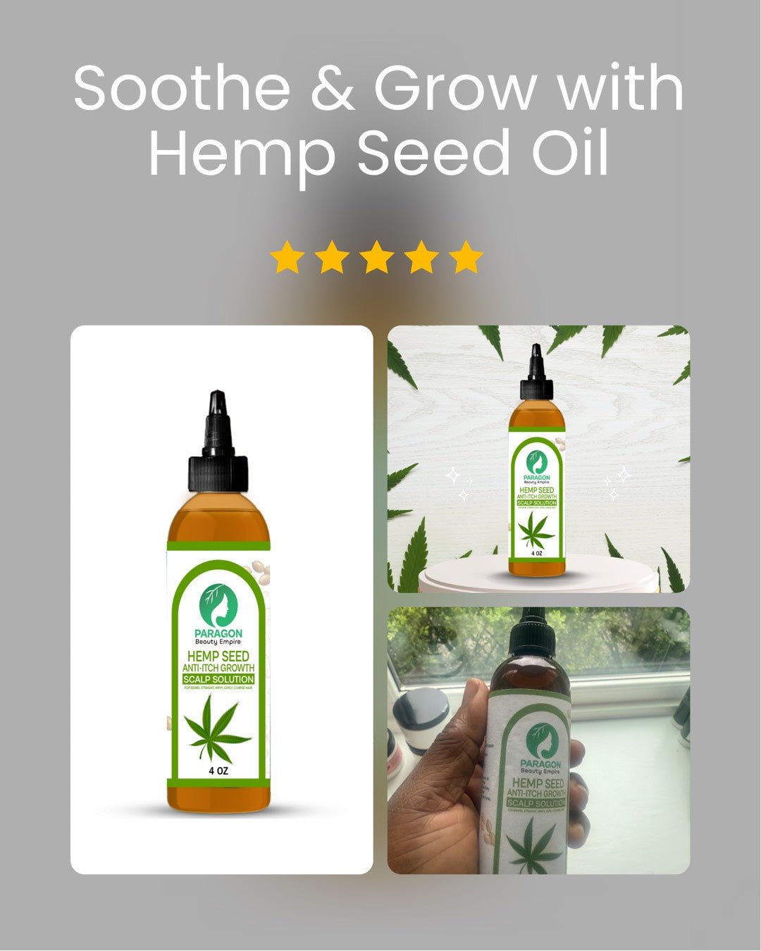 Anti - Itch Hair Growth Treatment – Hemp Seed Oil" - Paragon Beauty Empire