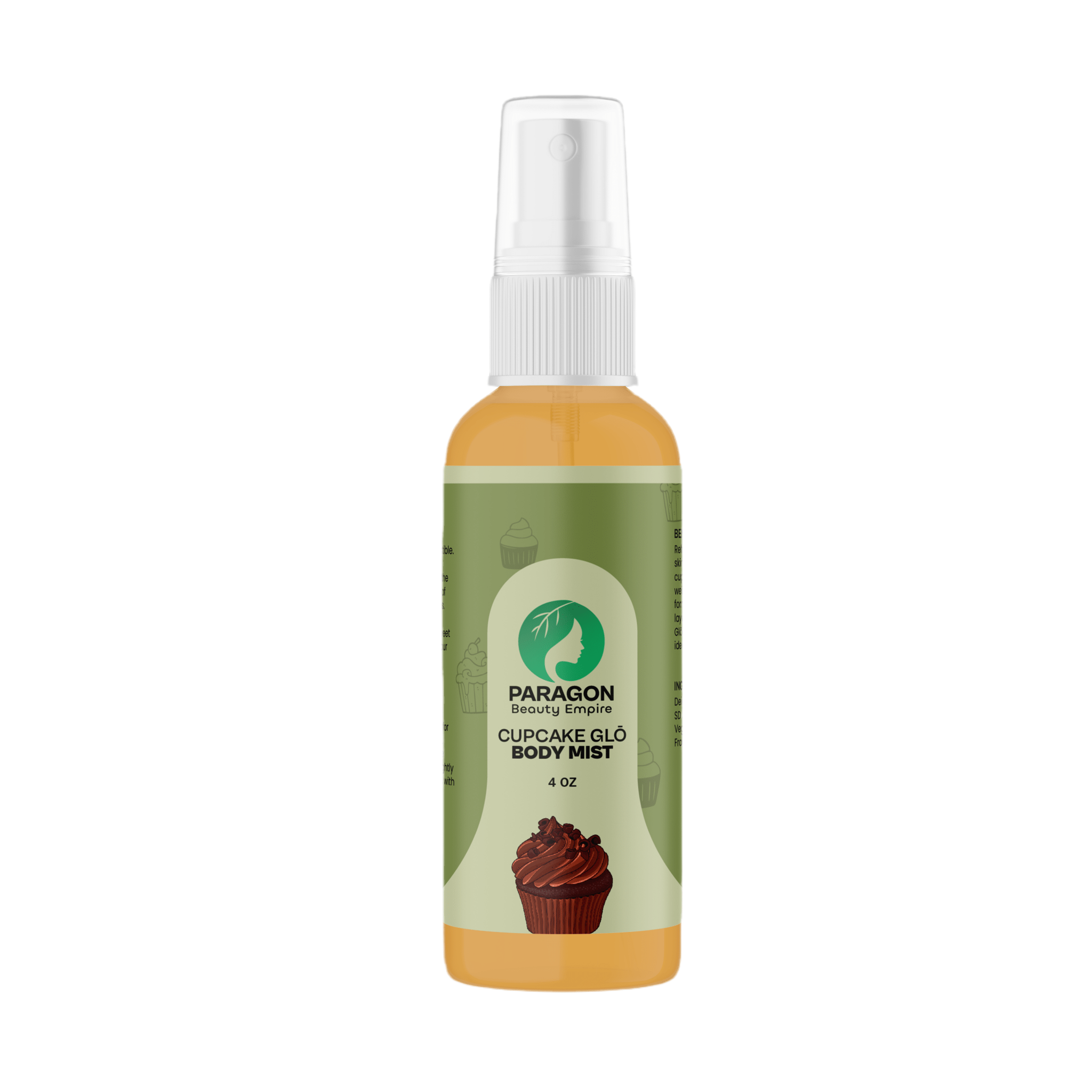 Cupcake Glō Body Mist – Sweet Vanilla Cupcake Scent | Hydrating, Long - Lasting, Vegan Fragrance Spray - Paragon Beauty Empire