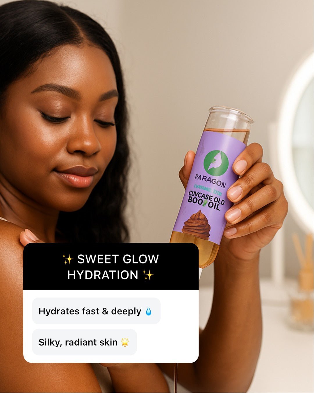 Cupcake Glō Body Oil – Sweet Glow Hydration for Silky Skin - Paragon Beauty Empire