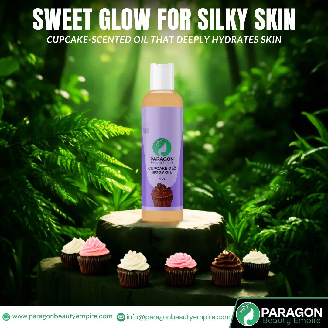 Cupcake Glō Body Oil – Sweet Glow Hydration for Silky Skin - Paragon Beauty Empire