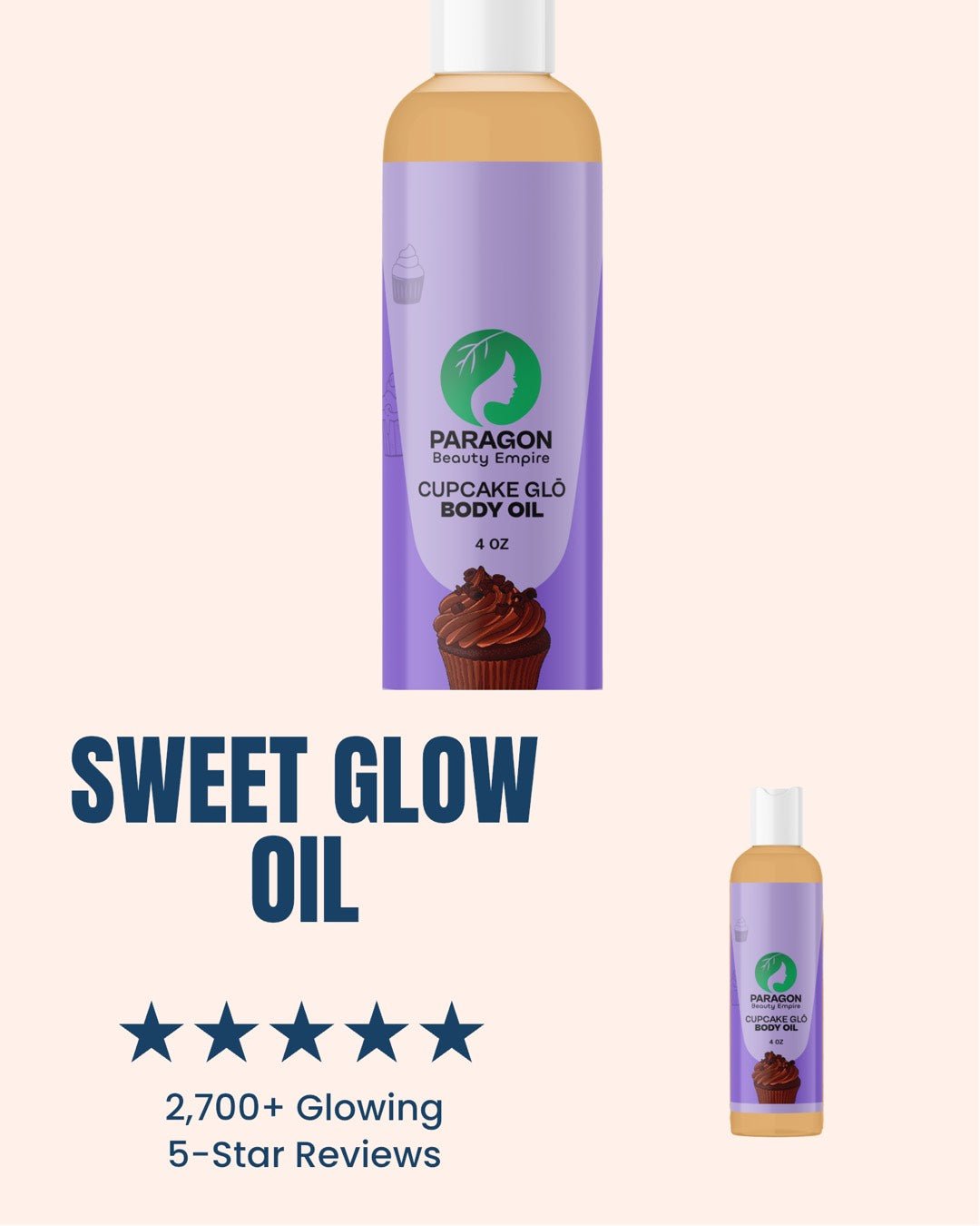 Cupcake Glō Body Oil – Sweet Glow Hydration for Silky Skin - Paragon Beauty Empire