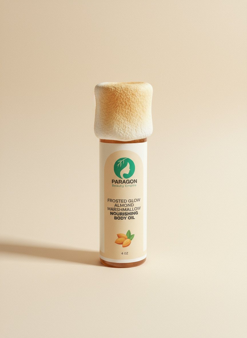 Frosted Glow Almond Marshmallow Body Mist – Sweet Vanilla & Toasted Almond Scent - Paragon Beauty Empire