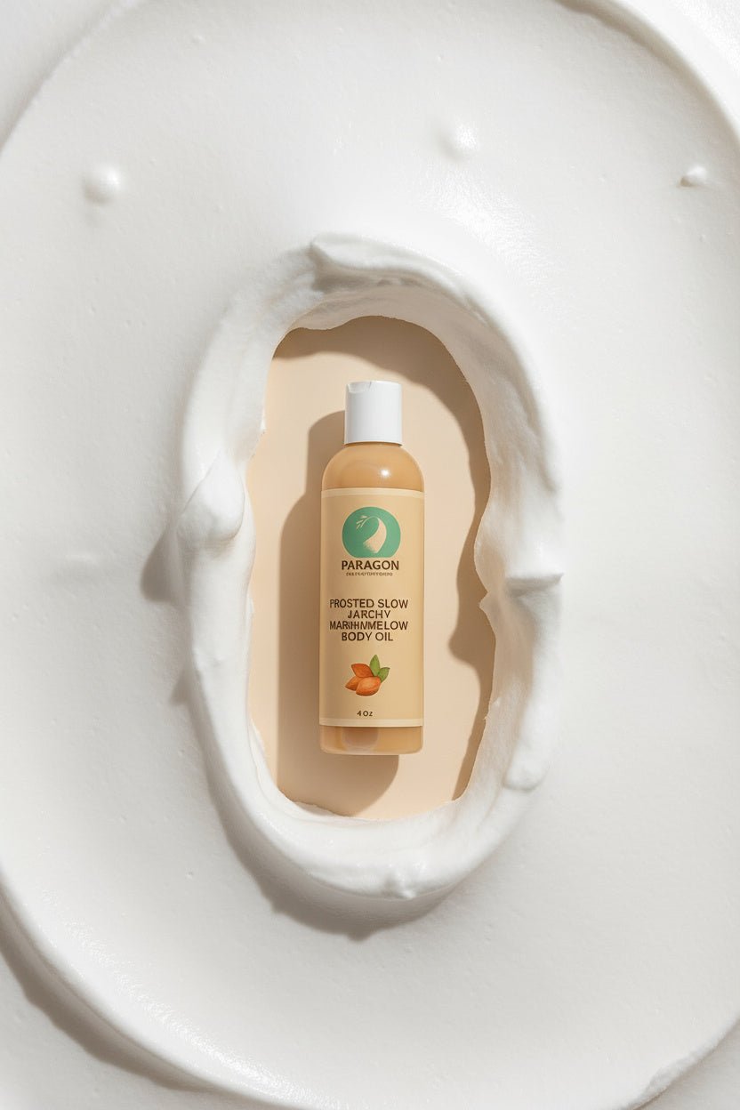 Frosted Glow Almond Marshmallow Nourishing Body Oil – Sweet Gourmand Skincare - Paragon Beauty Empire