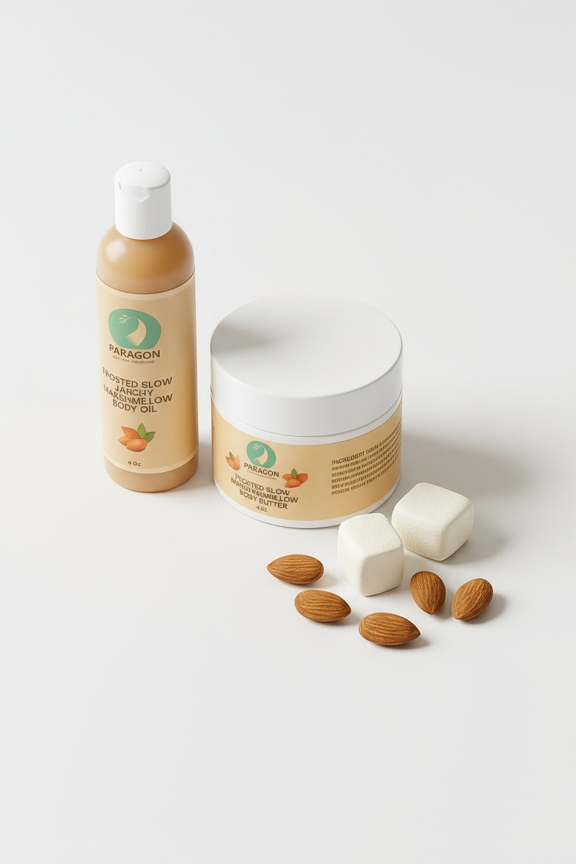 Frosted Glow Almond Marshmallow Nourishing Body Oil – Sweet Gourmand Skincare - Paragon Beauty Empire