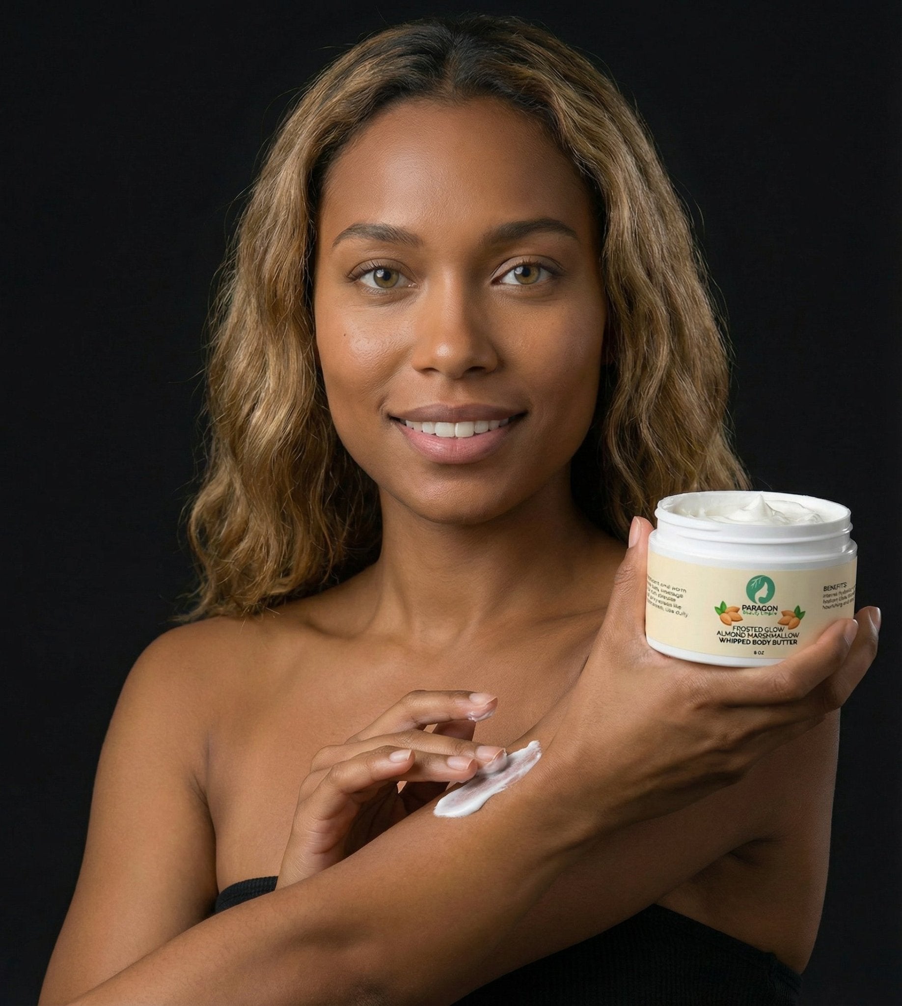 Frosted Glow Almond Marshmallow Whipped Body Butter – Ultra Moisturizing & Sweet Scented - Paragon Beauty Empire