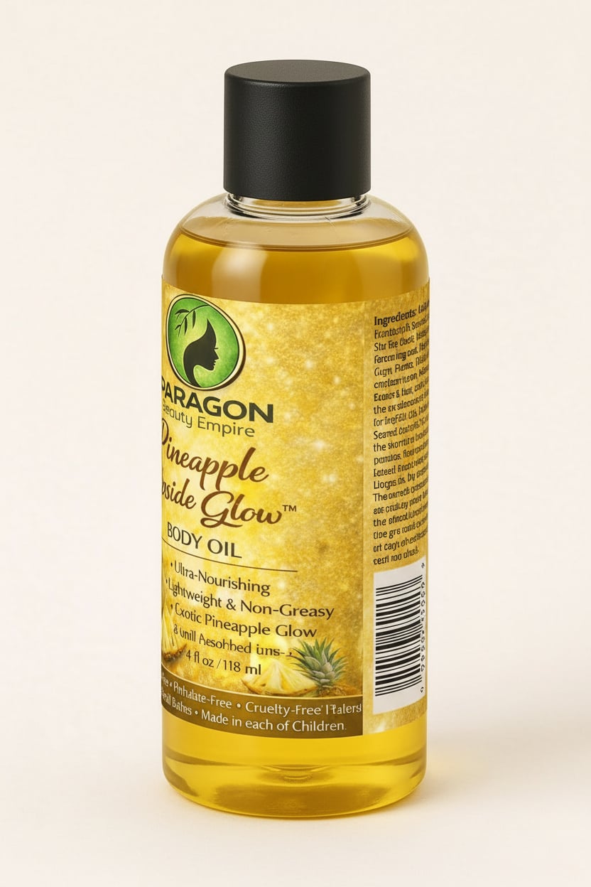 Golden Pineapple Glow™ Body Oil – Lightweight Nourishing Oil with Radiant Finish - Paragon Beauty Empire