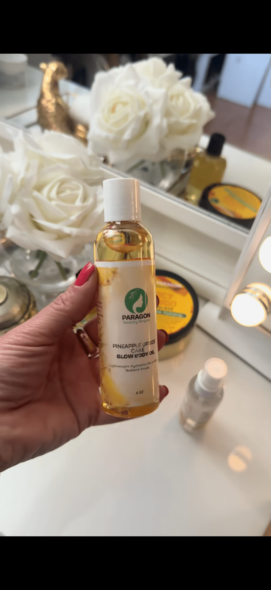 Golden Pineapple Glow™ Body Oil – Lightweight Nourishing Oil with Radiant Finish - Paragon Beauty Empire