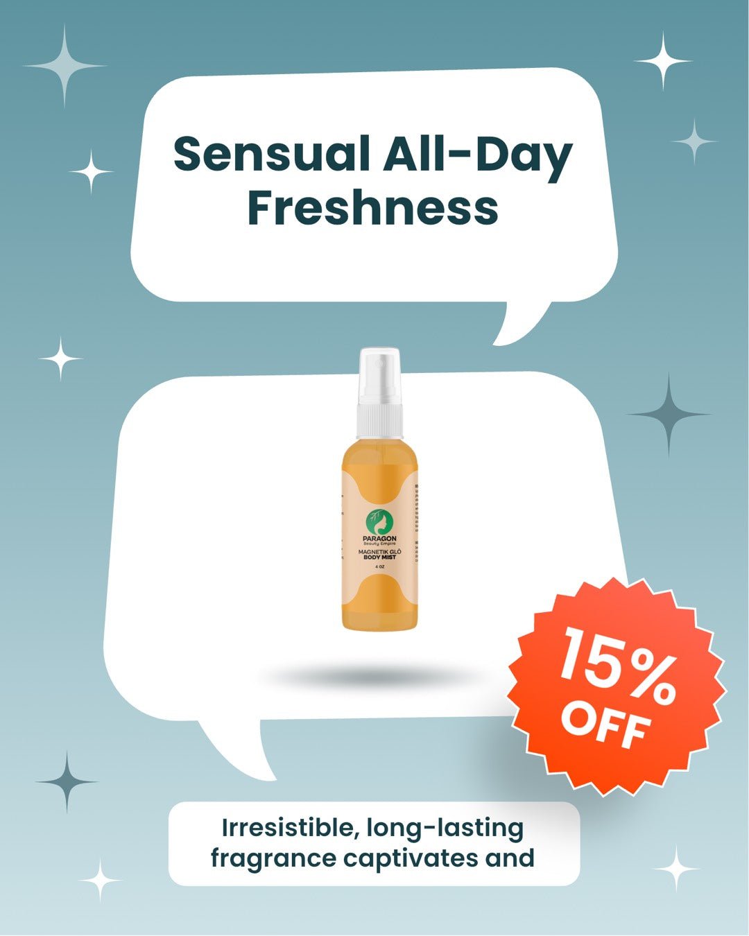 Magnetik Glō Body Mist – Alluring Scented Mist for Lasting Freshness - Paragon Beauty Empire