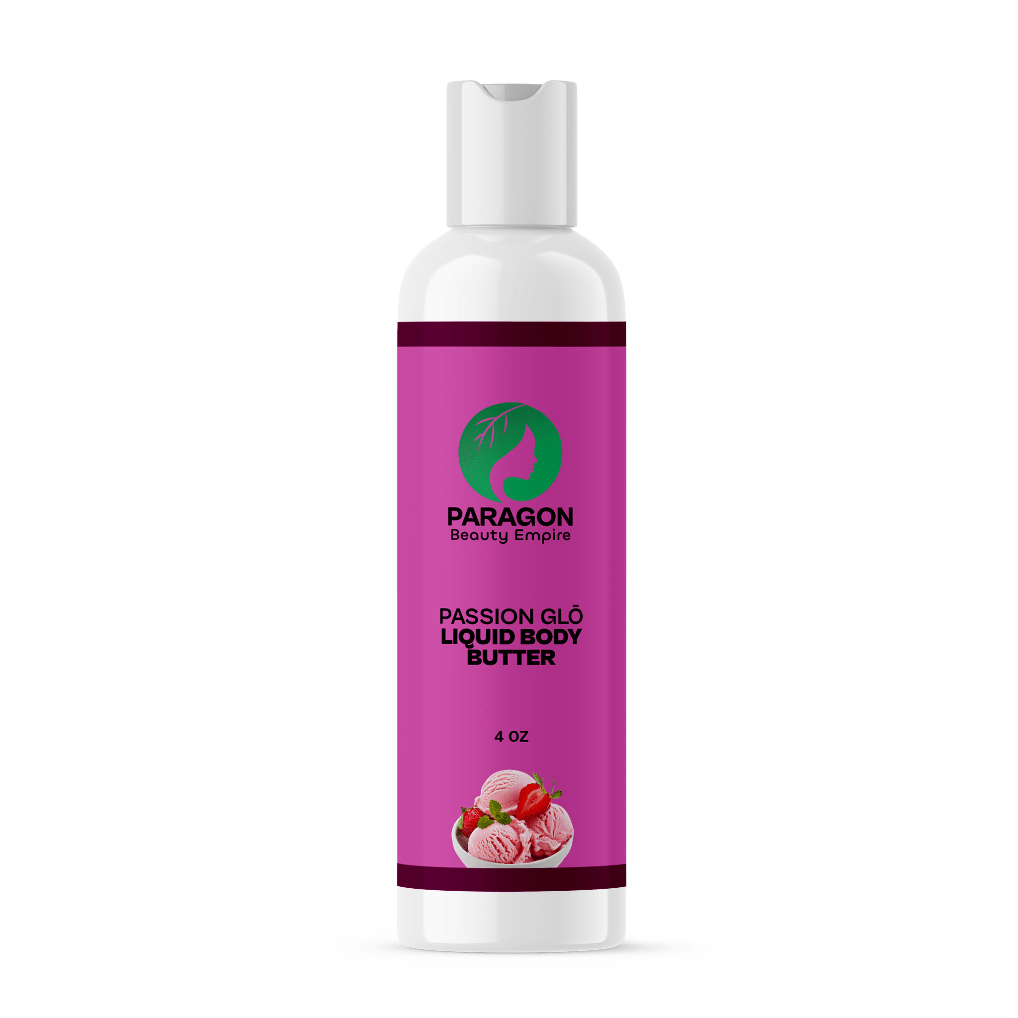 Passion Glō Liquid Body Butter, Deep Hydration, Glowing Skin, Sweet Fruity Scent, Fast - Absorbing, Paragon Beauty Empire - Paragon Beauty Empire