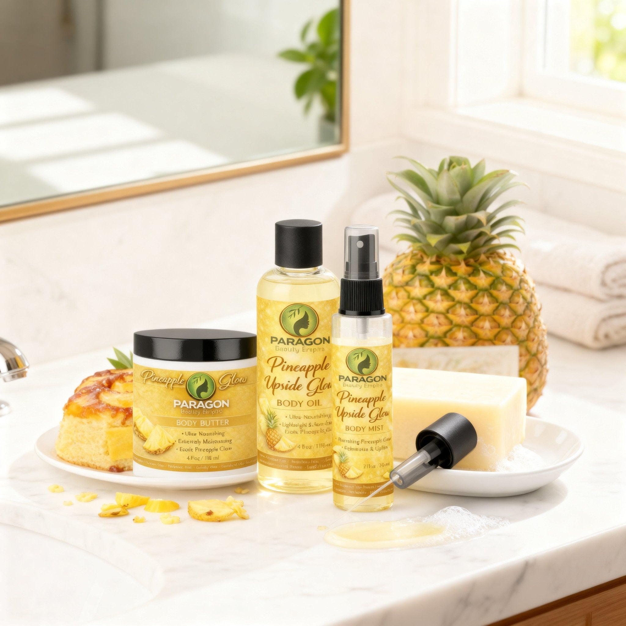 Pineapple Upside Glow™ Set – Tropical Glow & Hydration Ritual - Paragon Beauty Empire