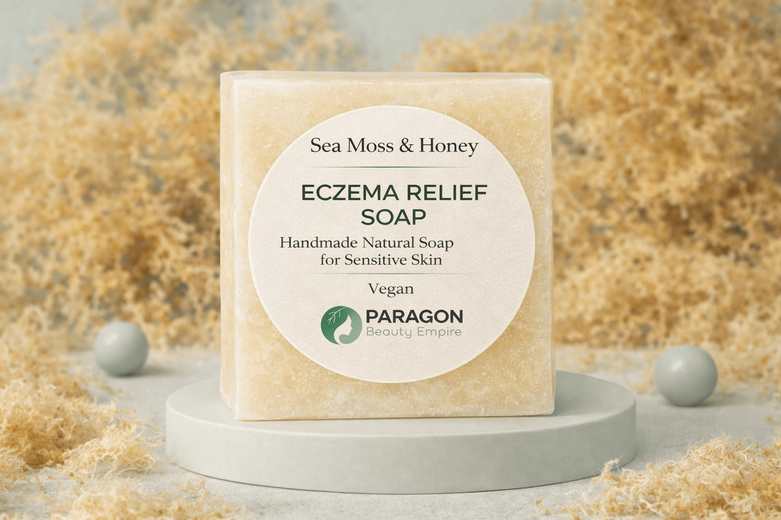 Sea Moss & Honey Eczema Relief Soap – Handmade & Vegan - Paragon Beauty Empire