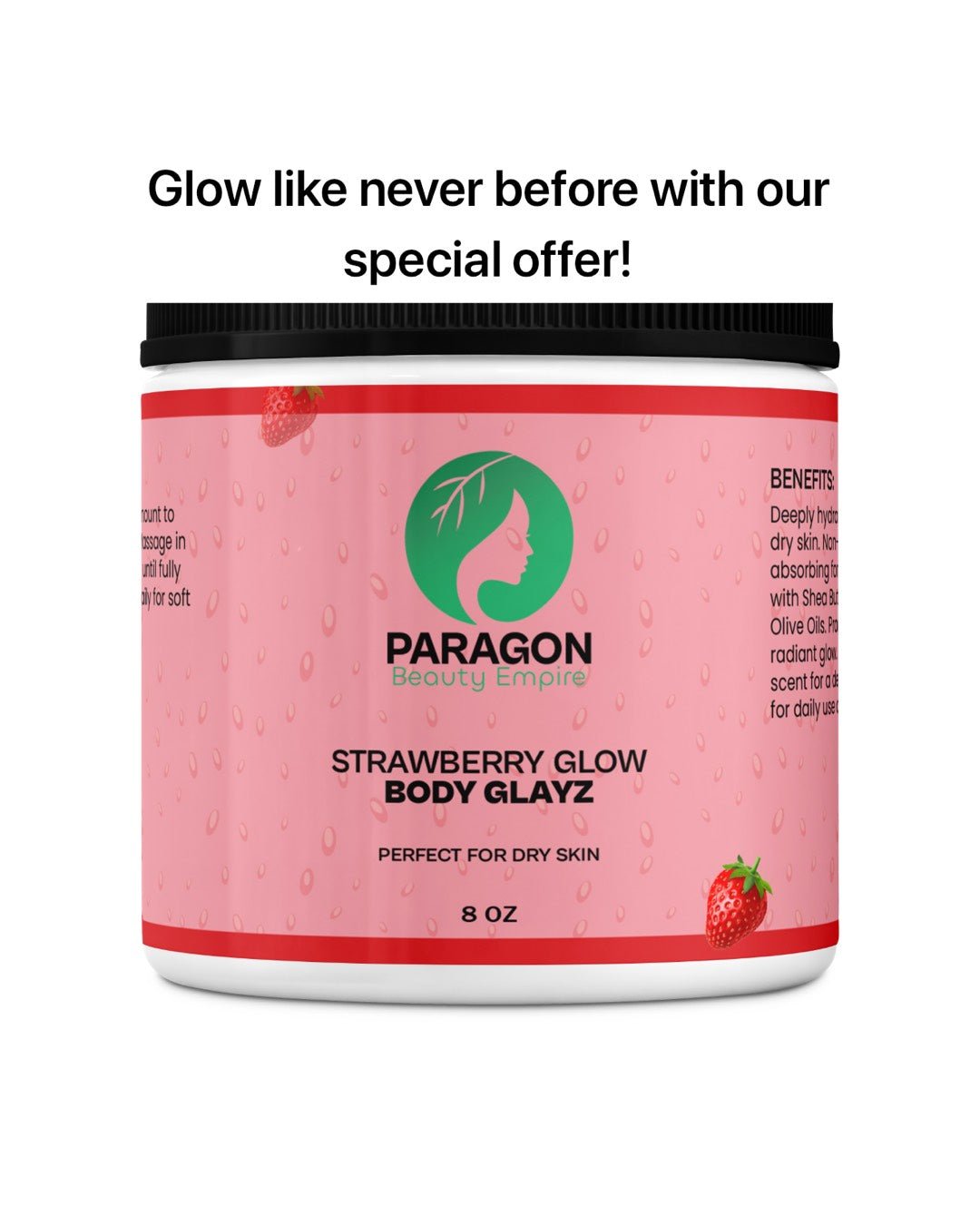 Strawberry Glow Body Glayz Oil – Shimmer & Hydrate for Radiant Skin - Paragon Beauty Empire