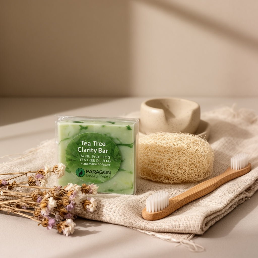 Tea Tree Clarity Bar – Acne - Fighting Tea Tree Oil Soap | Handmade & Vegan - Paragon Beauty Empire
