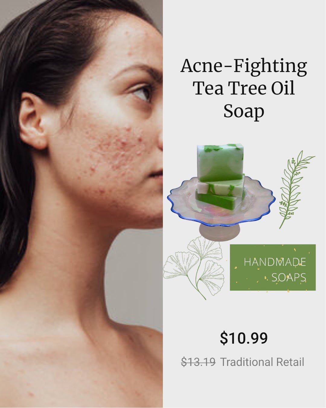 Tea Tree Clarity Bar – Acne - Fighting Tea Tree Oil Soap | Handmade & Vegan - Paragon Beauty Empire