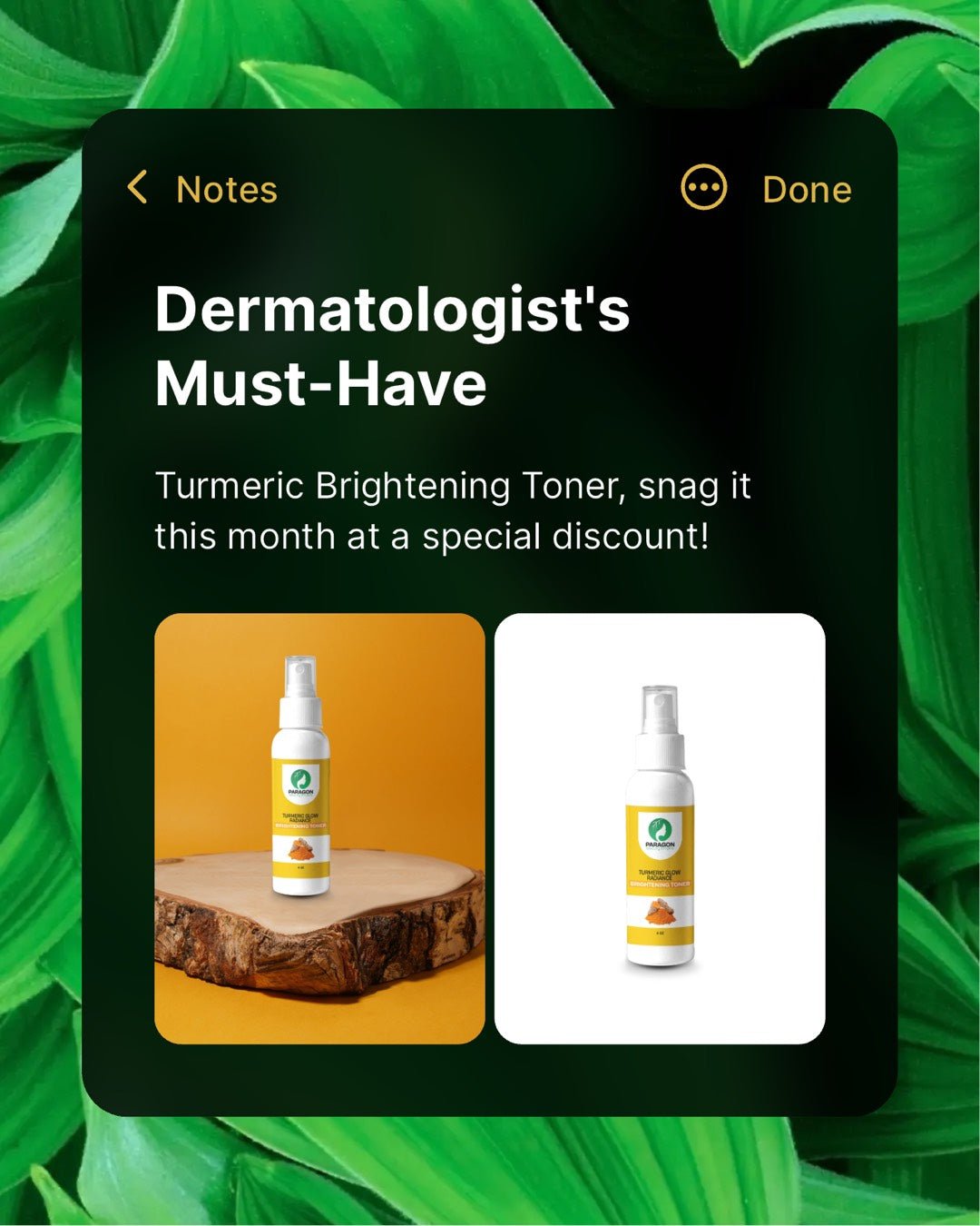 Turmeric Brightening Toner – Glow & Even Skin Tone - Paragon Beauty Empire