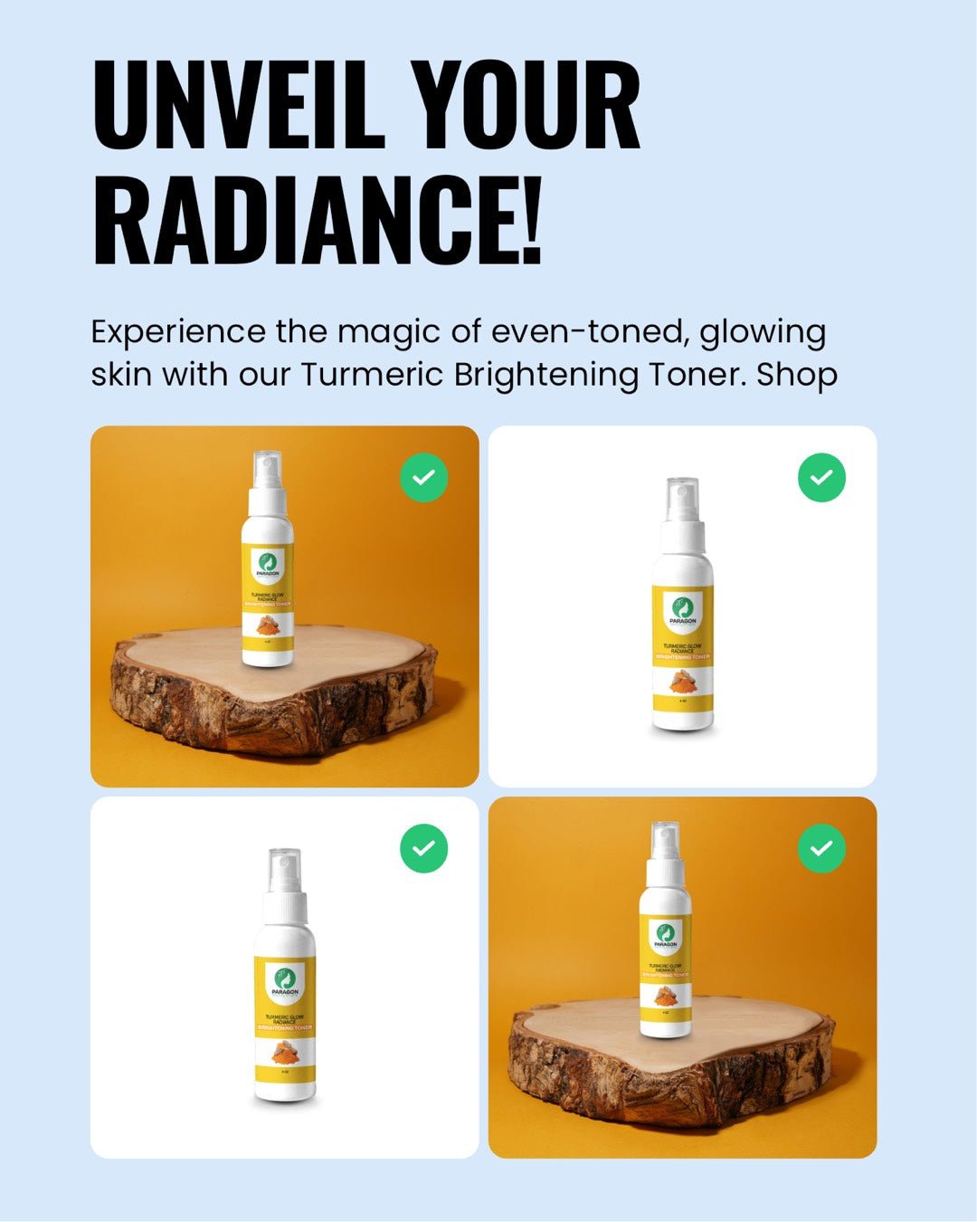 Turmeric Brightening Toner – Glow & Even Skin Tone - Paragon Beauty Empire