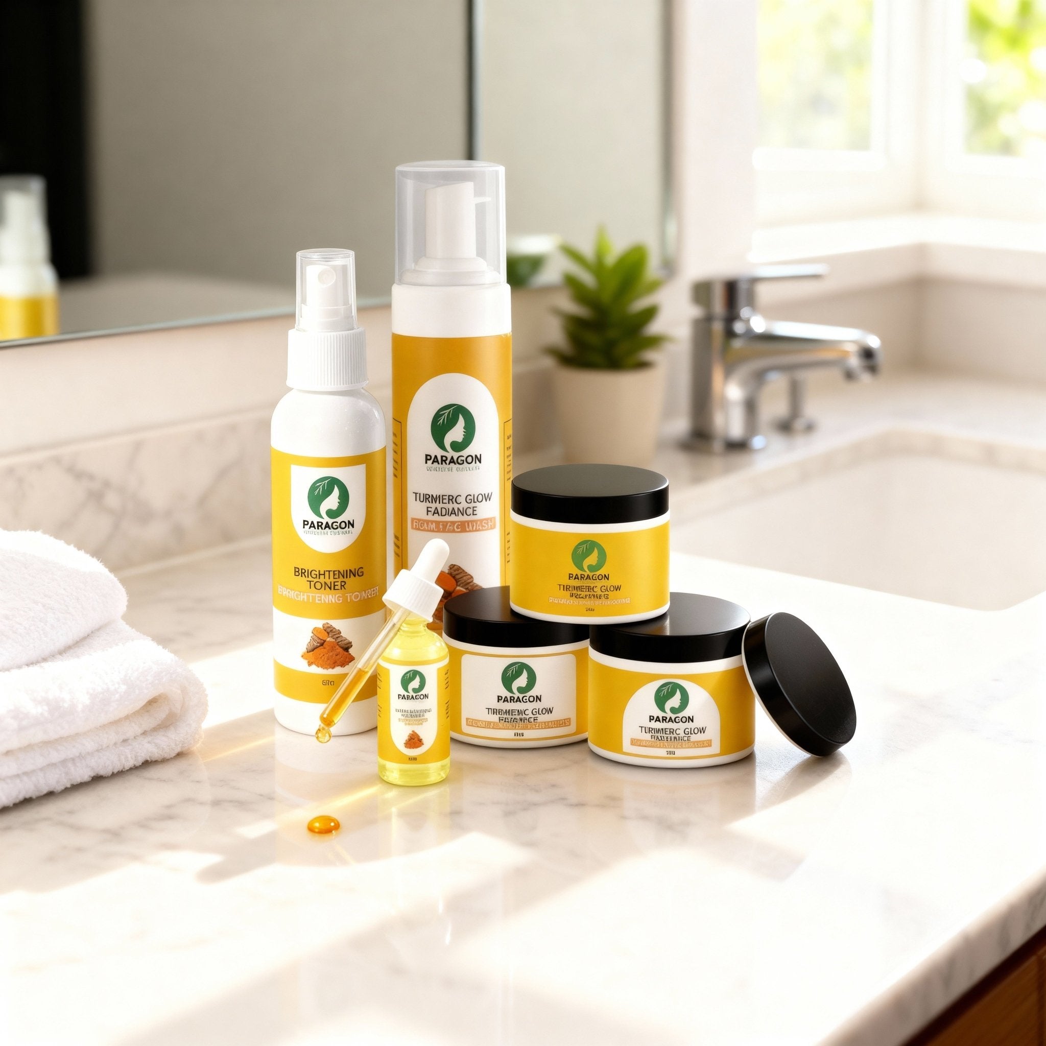 Turmeric Glow Radiance Bundle - Brighten, Hydrate & Glow - Paragon Beauty Empire