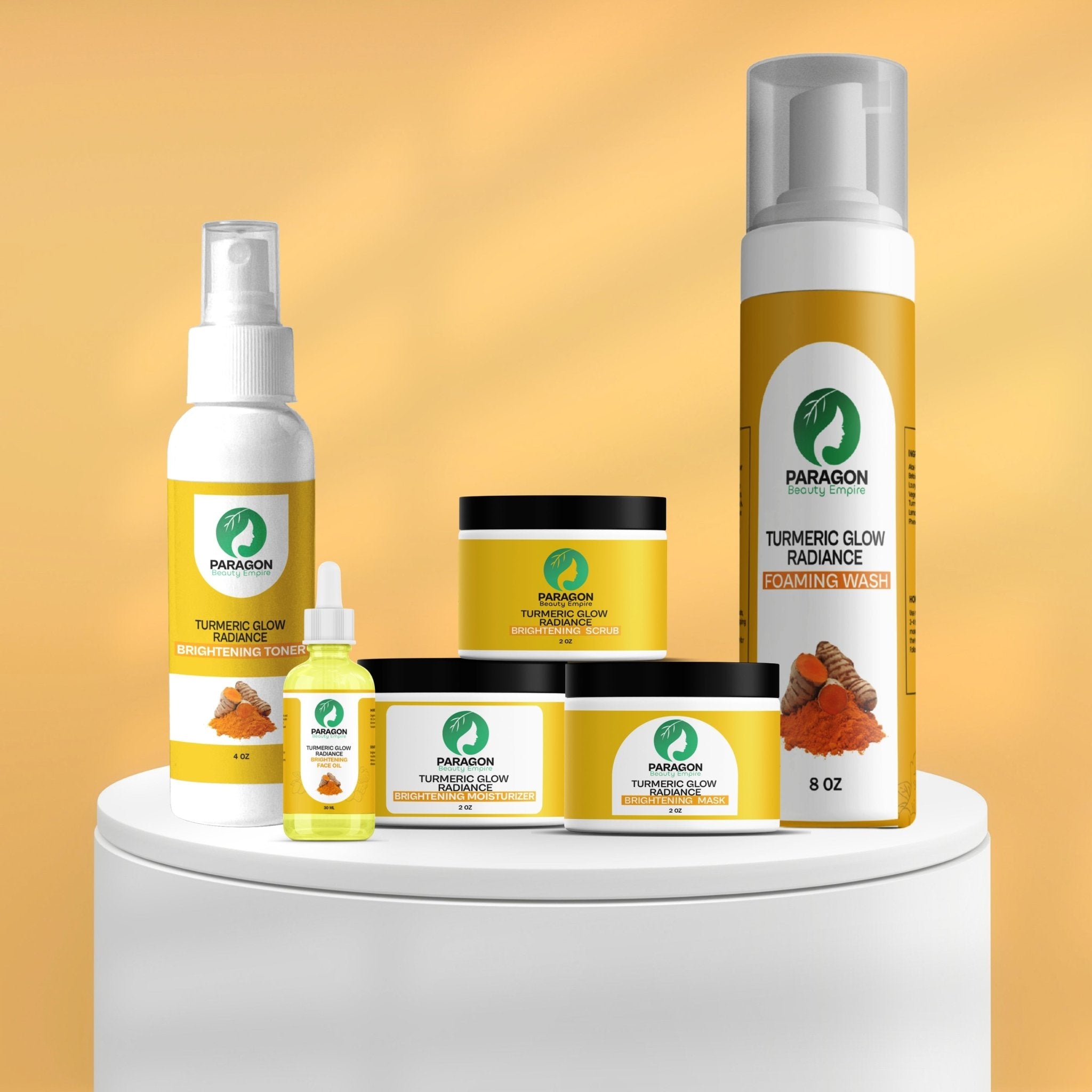 Turmeric Glow Radiance Bundle - Brighten, Hydrate & Glow - Paragon Beauty Empire